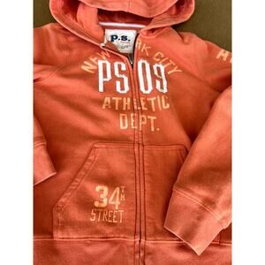 Aeropostal P.S., orange cream Full zip hoodie, Girls XL (14)